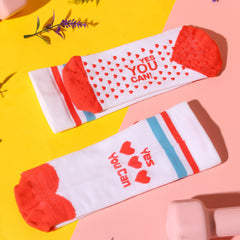 Yes You Can – Mid Calf Compression Grip Socks
